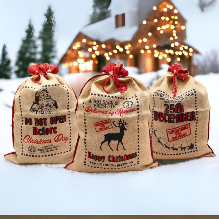 Jute Santa Sacks